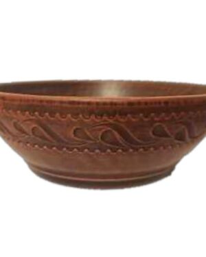 Miska Barszcz 0.9 dekor, czerwona glina