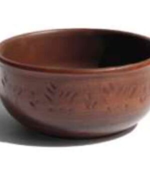 Miska 1 litr, dekor, czerwona glina