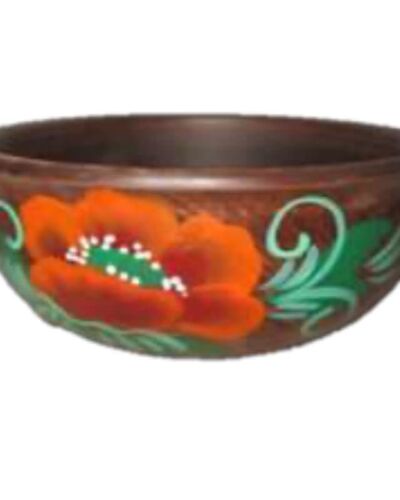 Miska 1 litr, obraz, czerwona glina