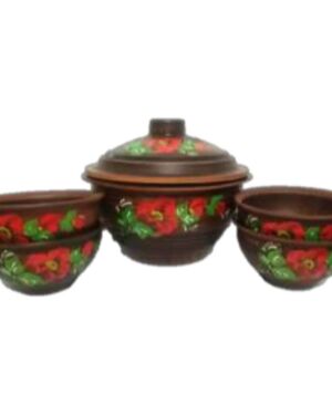 Garnek 2,5 l. + 4 kise 0,4 litra