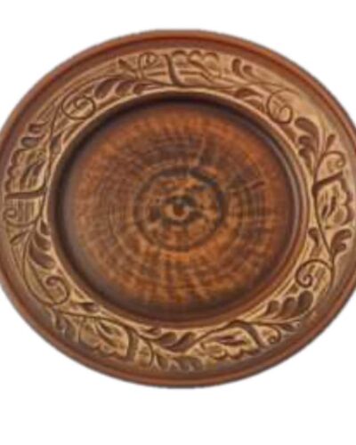 Talerz 200 Angoba, czerwona glina