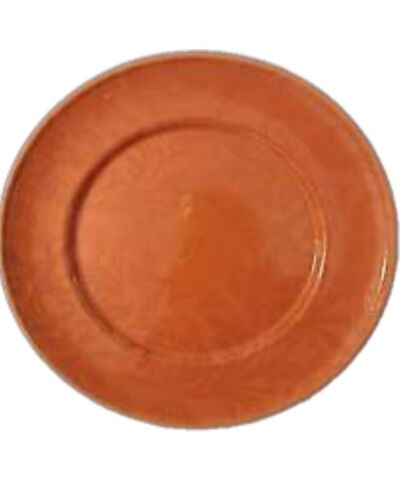 Talerz 200 Glazura tłoczona, czerwona glina
