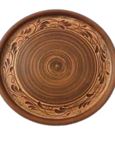 Spodek 260 ml. Pizza, Angoba, czerwona glina