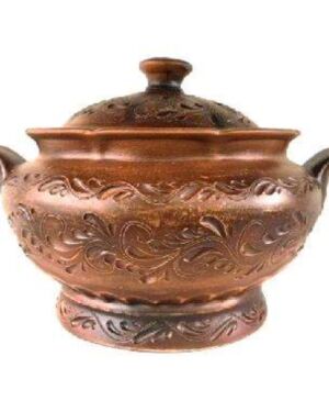 Garnek Duży, Dekor, czerwona glina