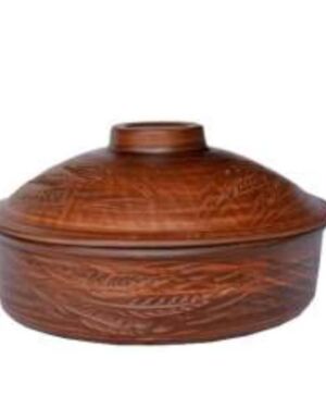 Patelnia #2, Dekor Kołos, czerwona glina