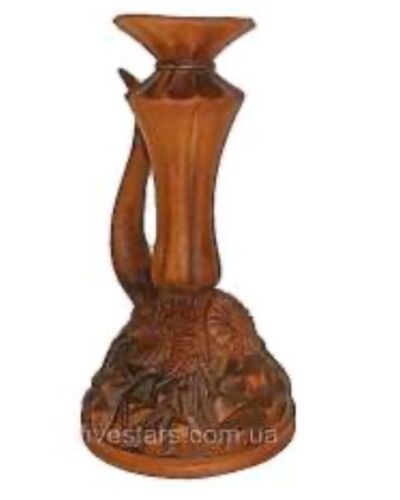 Świecznik sztukateria, czerwona glina