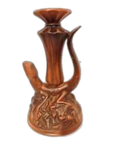 Świecznik “Jaszczurka”, czerwona glina