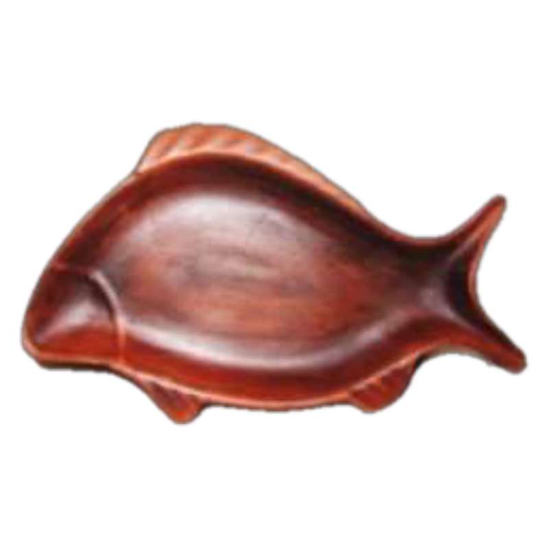 Taca do serwowania ryb, średnia, czerwona glina