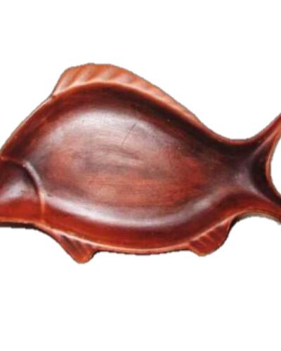 Taca do serwowania ryb, duża, czerwona glina