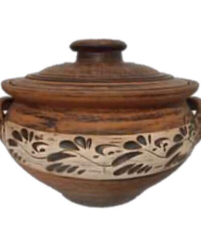 Waza 2,5 litra z uchwytami, Angoba, czerwona glina