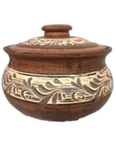 Waza 3 litra, średnia, Angoba + Angoba, czerwona glina