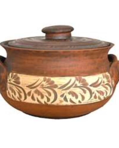 Waza 3 litra z uchwytami, Angoba, czerwona glina