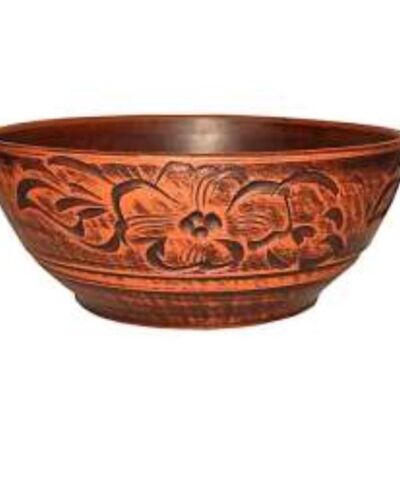 Salaterka duża, Dekorowana, czerwona glina