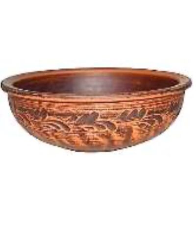 Piala 0,45 litra Dekorowana, czerwona glina