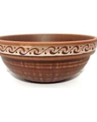 Salaterka mała, 0,6 litra, angoba, Trypole, czerwona glina