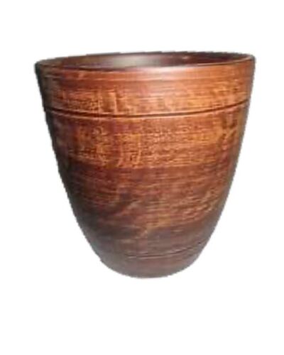 Szklanka 0,2 litra, paski, czerwona glina