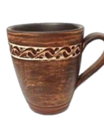 Kubek 0,2 litra, angoba, Trypole, czerwona glina