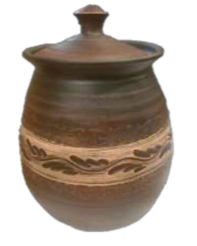 Słoik dla produktów sypkich, angoba, czerwona glina