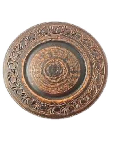 Talerz 190, dekorowany, czerwona glina