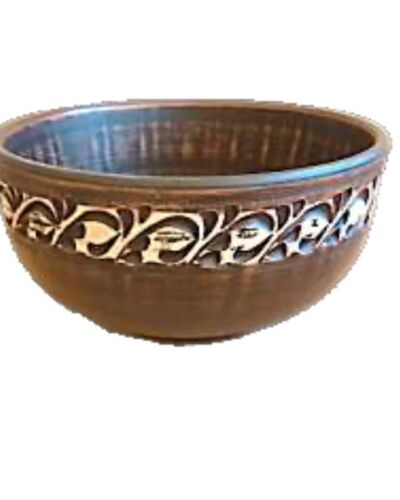 Salaterka 0,7 l., angoba, czerwona glina