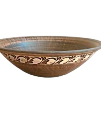 Salaterka 2,5 l., angoba, czerwona glina