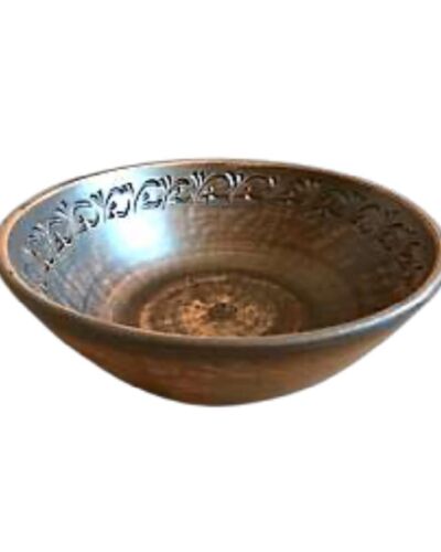 Piala 0,5 litra, dekorowana, czerwona glina