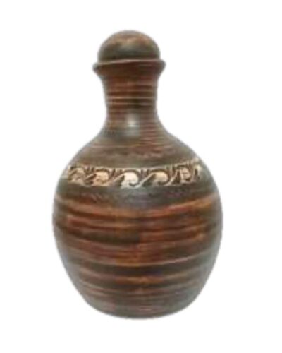 Butelka 0,7 litra, angoba, czerwona glina