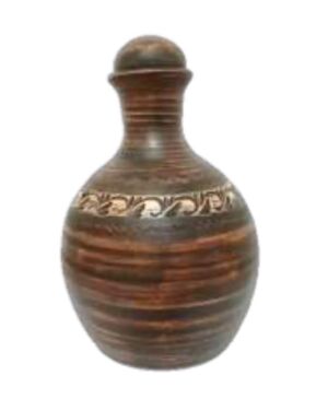 Butelka 0,7 litra, angoba, czerwona glina