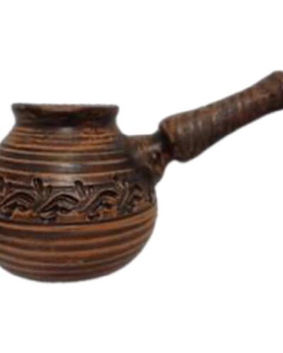 Kawiarka 0,85, dekorowana, czerwona glina