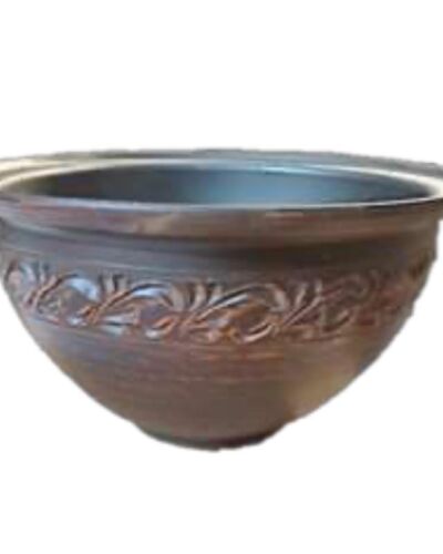 Makutra 1,5 l., dekorowany, mały, czerwona glina