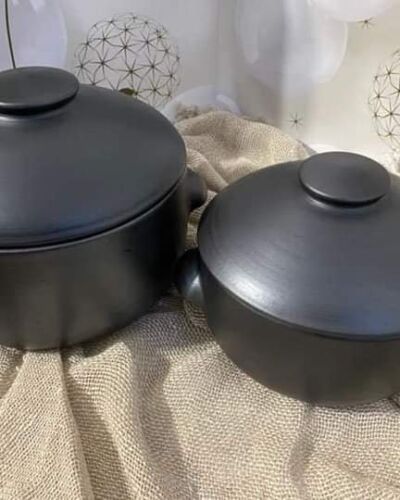 Garnek Standard, czarna glina