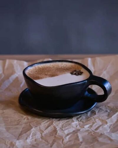 Filiżanka do kawy, czarna glina
