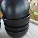 Miska dekorowana, Rzymska, czarna glina