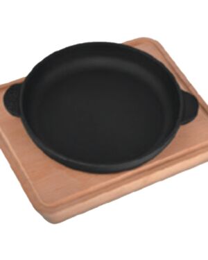 Żeliwna patelnia porcjowana z podstawą