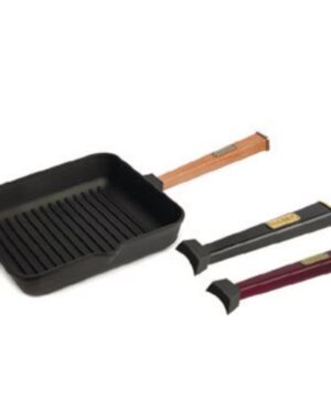 Żeliwna kwadratowa patelnia grillowa