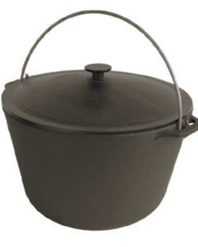 Żeliwny kociołek turystyczny z pokrywą KT06, KT08
