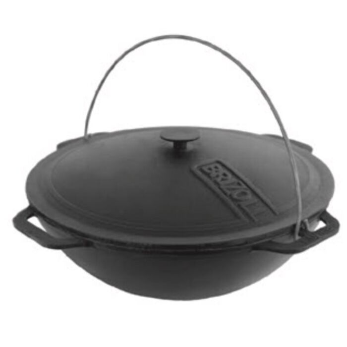 Azjatycki kociołek żeliwny z pokrywką