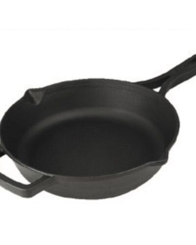 Patelnia żeliwna z odlewaną rączką